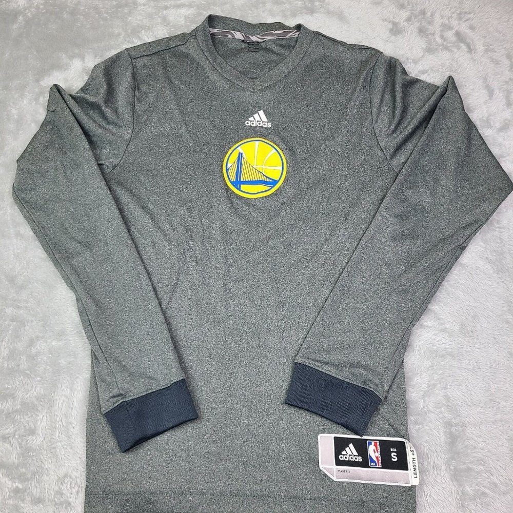 Adidas‎ Ultimate Tee Climalite Golden State Warriors Long Sleeve Shirt  Small